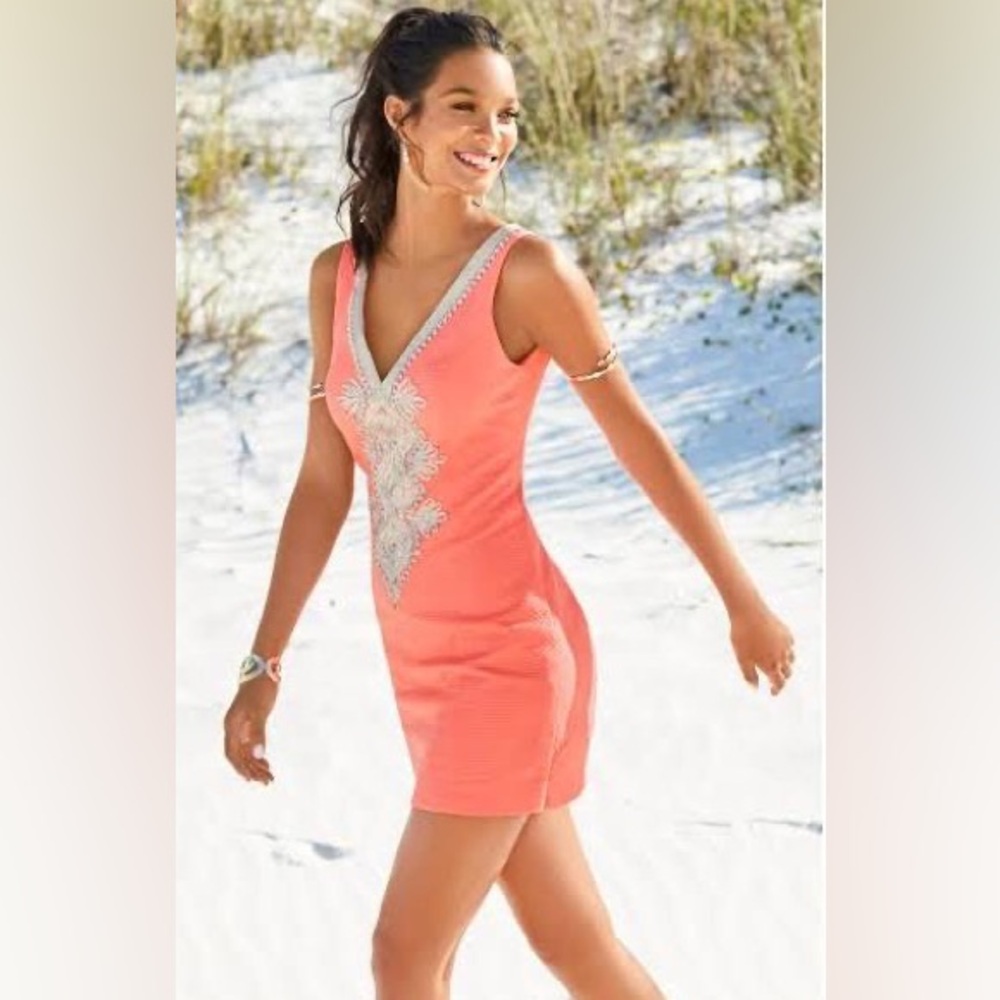 NWT Lilly Pulitzer Junie Shift Dress In Coral Reef Size 12